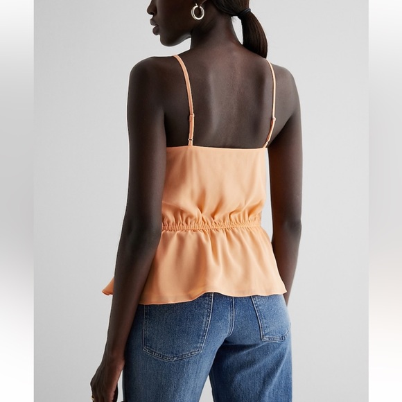 Ruffle Button Up Peplum Cami - Picture 3 of 9